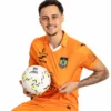 Pato con la equipación naranja de portero Viña Albali Valdepeñas 26/27